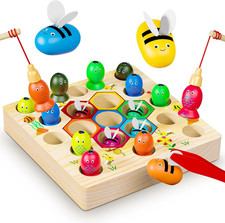 Wooden Fishing Game Toy 2 3 4