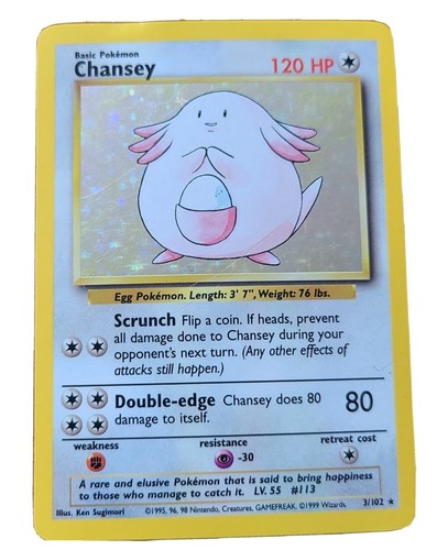 Carta pokemon chansey set base - chansey,
