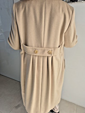 Cappotto capelli cammello di lusso Max Mara Couture in crema pesca UK 12 indossato una volta.