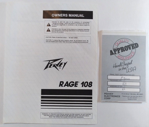Vintage peavey rage 108 - vintage,