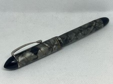 OMER EXTRA penna stilografica celluloide grigia marmorizzata vintage collezione