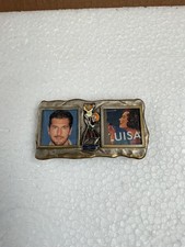 Porta foto in metallo calamitato per auto d’epoca con S. Cristoforo