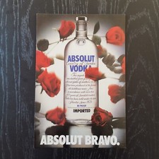 1991 Absolut Vodka Absolut Bravo - Original AD Pubblicità Vintage