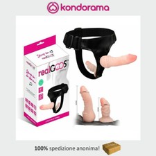 Strap on realGOOS® pene indossabile donna doppio dildo fallo realistico morbido