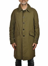 Cappotto monopetto da Uomo L'impermeabile Taglia 50 Colore Verde militare