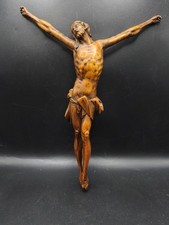 Crocifisso antico, Cristo in legno Old wood carved Christ 