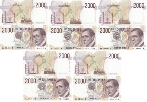 Italy pcs 2000 lire - -, x