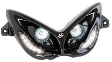 Maschera faro nera con leds