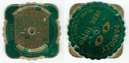 Mini calendario metallico 1959 - mini,
