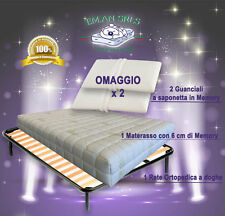 Materasso Matrimoniale Memory + Rete a doghe + 2 Guanciali Memory MIGLIOR PREZZO