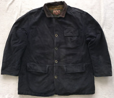 Giacca uomo Marlboro Classics blu navy pelle colletto country bottoni taglia 48