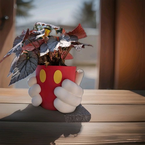 Vaso stile mickey - mickey, bianche