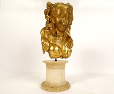 Scultura Busto Giovane Donna