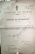 ELENCO ANAGRAFE TERNI ELIMINATI POLITI RENATO VALENT. CAPORALI LAURINA 1925-1463