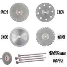 10 pezzi disco diamantato dentale ruota porcellana taglio denti dischi lucidatura/mandrino