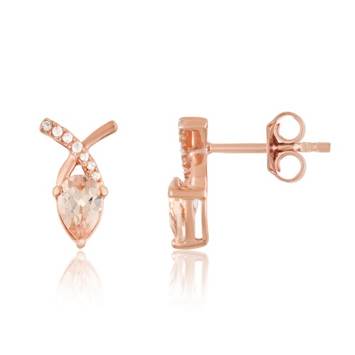 Orecchini oro rosa - oro, 10