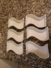 6 Piatti per antipasti in porcellana bianca