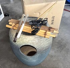 [riduzione possibile] Shigaraki ware Tsukubai ICHIKO Fujo Tsukubai Elettrico