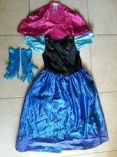 lotto 313b vestito abito carnevale halloween  ANNA 7/8 anni bimba bambina Elsa