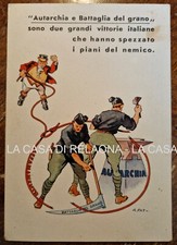 WWII POSTA MILITARE PROPAGANDA FASCISMO AUTARCHIA E BATTAGLIA DEL GRANO