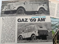 Clipping Ritaglio Articolo 1970 GAZ 69 AM Impressioni di guida