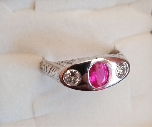 Anello antico uomo con rubino - antico,