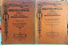 Libro Spartito Biblioteca musicale - Lirica - F. Schubert/ R. Schumann - Melodie