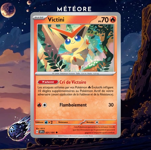 Carte pokémon victini 021 - victini, 021/191