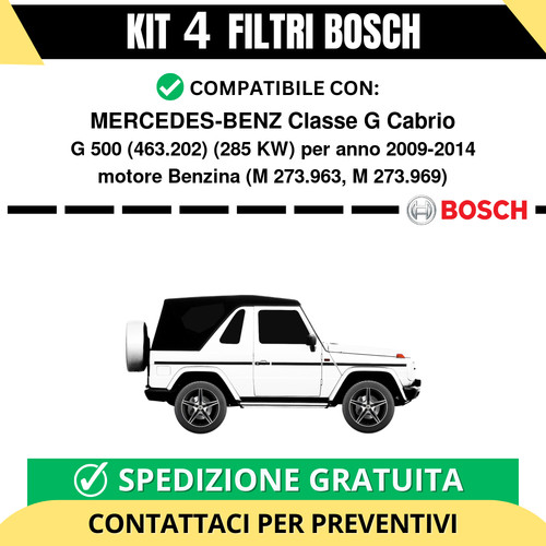 Kit bosch filtri tagliando - filtri,