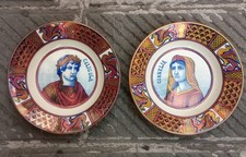 Coppia Piatti Ceramica Lustro