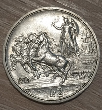 2 Lire 1916 Quadriglia Briosa