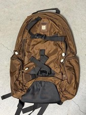 Zaino Burton marrone snowboard pattino trasporto cinghie porta cuffie 2 tasche Y2K