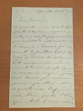 Lettera inviata a Ettore Ferrari