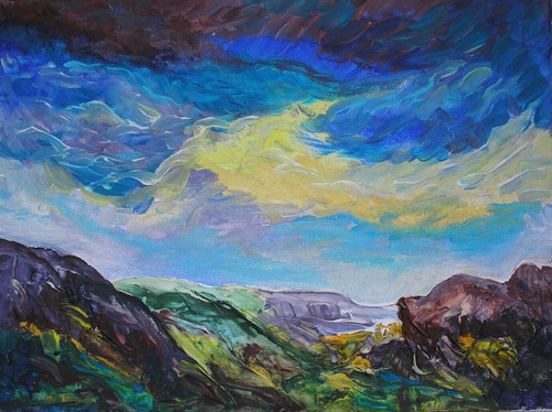 Quadro paesaggio contemporaneo