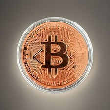 Moneta Bitcoin Collezione Finitura Bronze