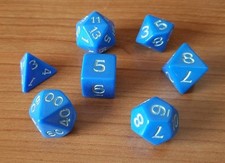 Set 7 Dadi D&D Blu