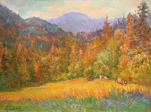 Pascolo autunnale dorato