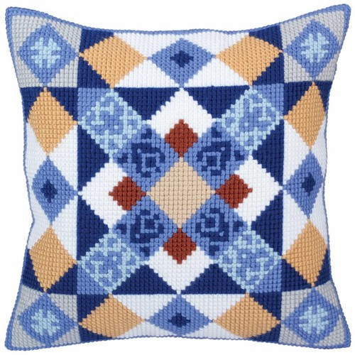Cuscino punto croce cda - cuscino,