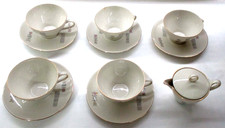 SERVIZIO DA CAFFE' PORCELLANA Bareuther WALDSASSEN BAVARIA Bordi in Oro VINTAGE