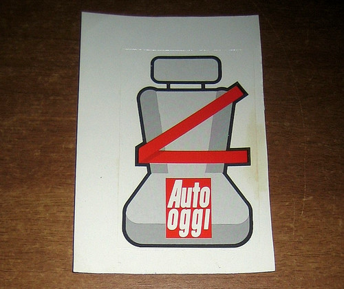 Adesivo auto oggi cintura - adesivo,