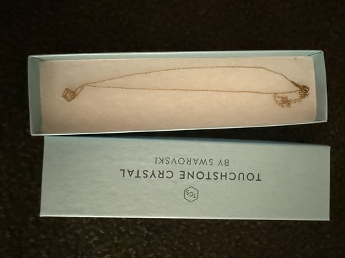 Collana quadrata oro cristallo