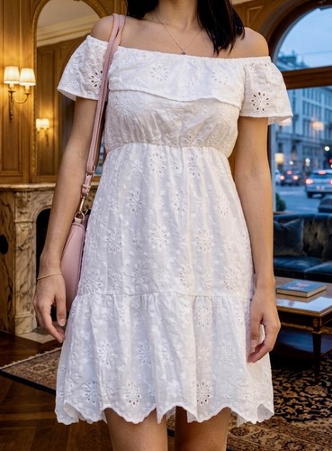 Vestito donna bianco pizzo - vestito,