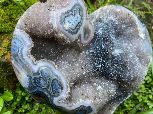 Agata cristallo druzy - cristallo, cuore
