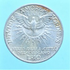 SEDE VACANTE 10 LIRE 1939 ROMA