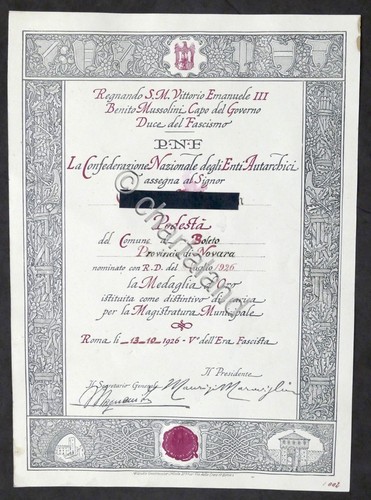Attestato medaglia oro per - attestato,
