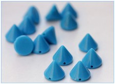 40pz Borchie sfuse a cono da cucire colore AZZURRO*40pcs COLOR BLUE  CONE STUDS 