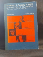 Adorno STORIA DELLA FILOSOFIA 3 Laterza 1977