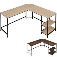 Scrivania ad Angolo Design Industriale Gaming Tavolo da Ufficio Lavoro Mobile