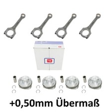 4 pistoni +0,50 mm + biella