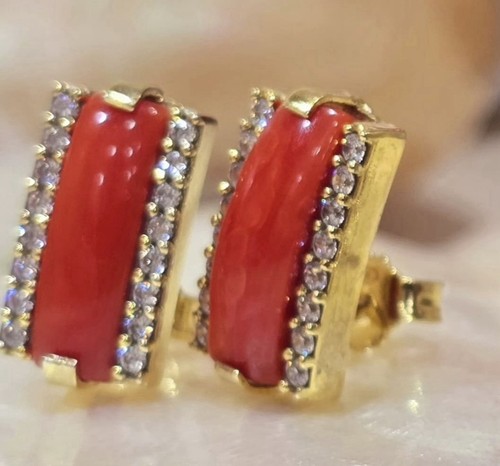 Orecchini corallo rosso - orecchini,
